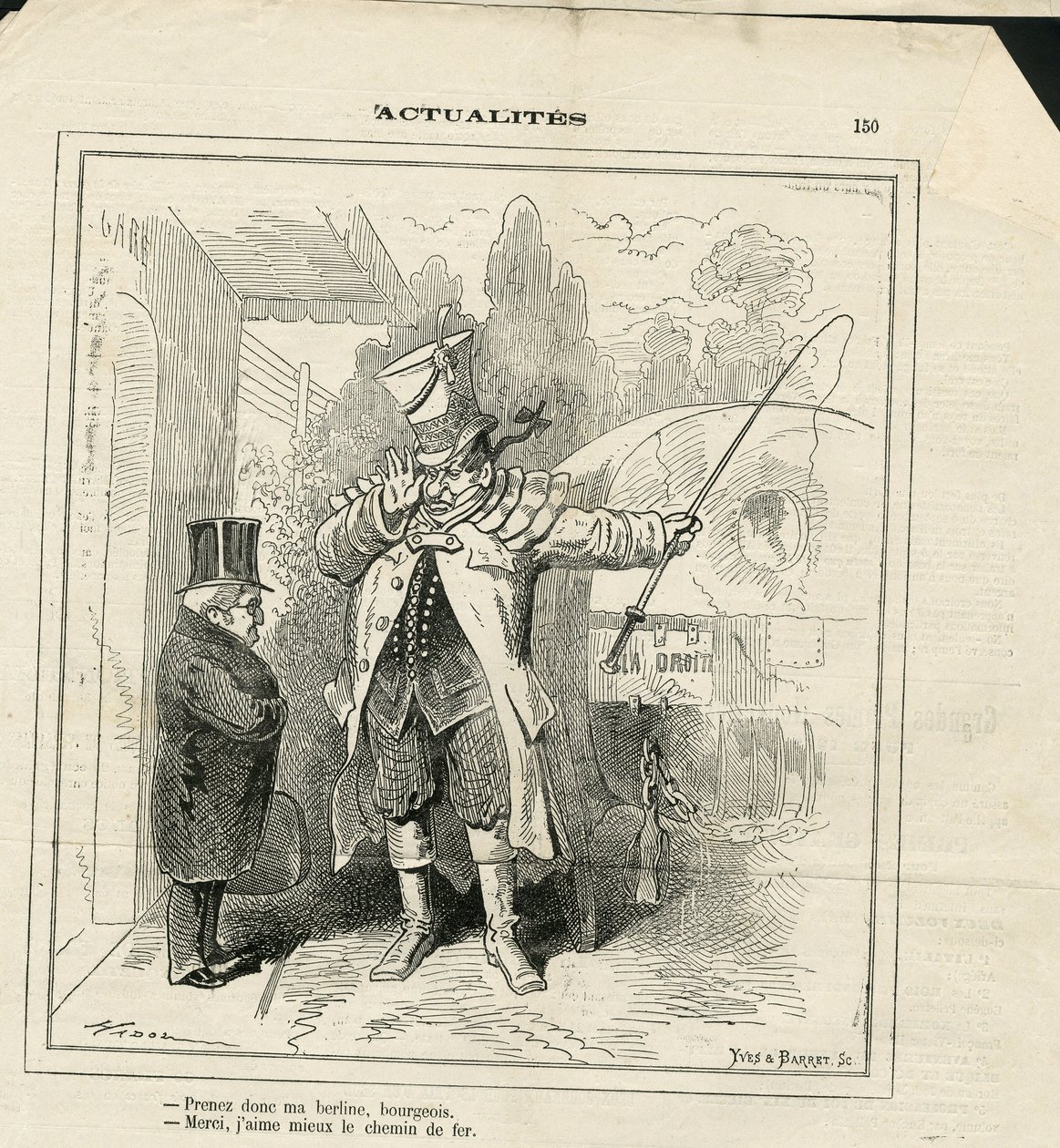 Illustration af Hadol (1835-1875) i Le Charivari af Paul Hadol