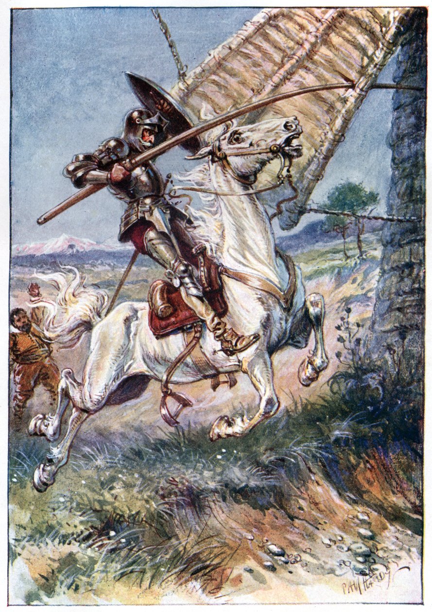 Og kører sin lanse ind i sejlet, illustration fra 