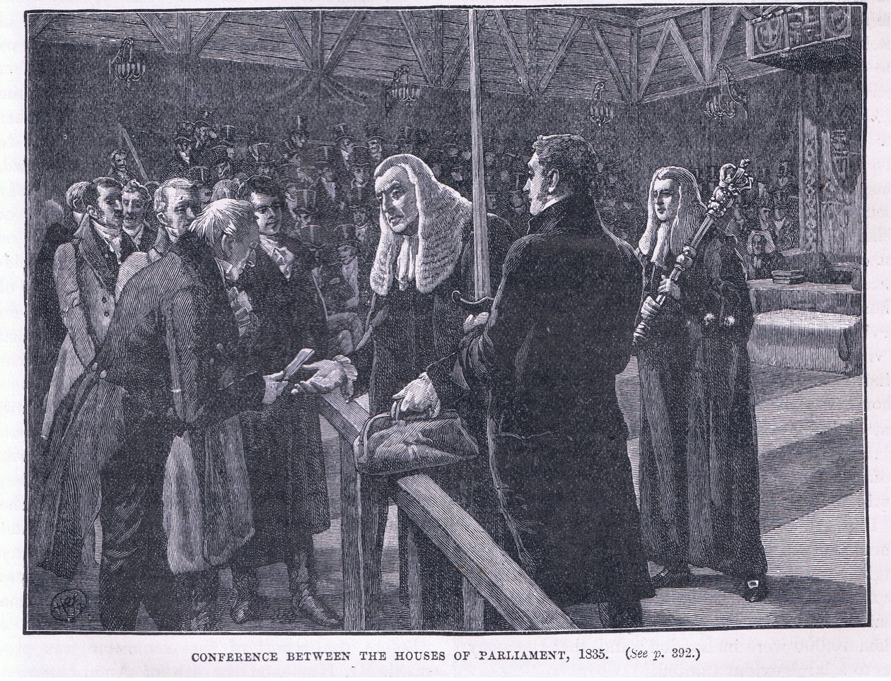 Konference mellem Houses of Parliament AD 1835 af Paul Hardy
