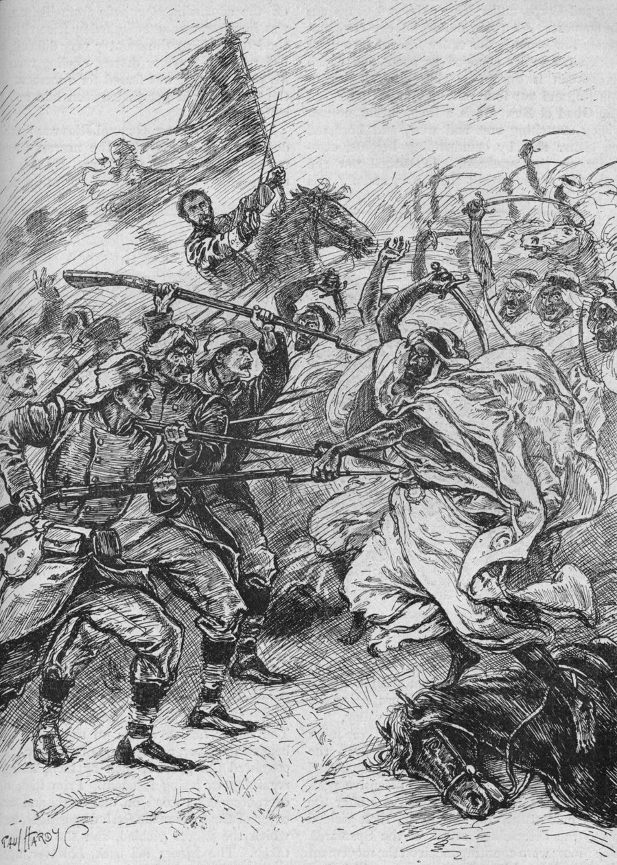 Maurer og spaniere blandes uløseligt, 1902 af Paul Hardy