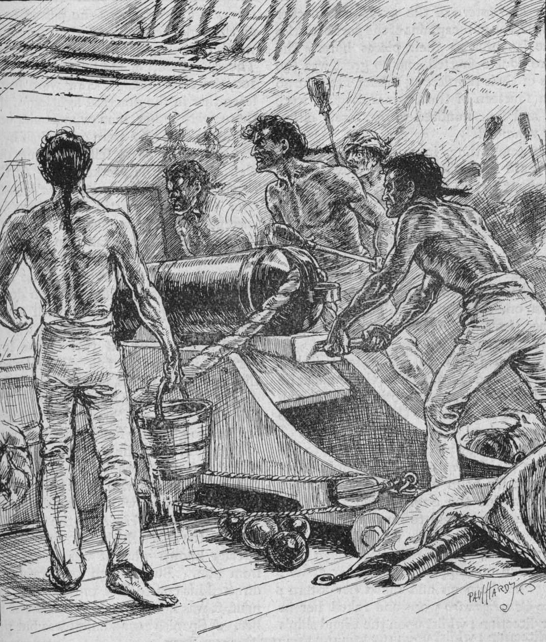 De kongelige suveræner holdt fast i deres våben og bekæmpede dem som djævler, 1902 af Paul Hardy
