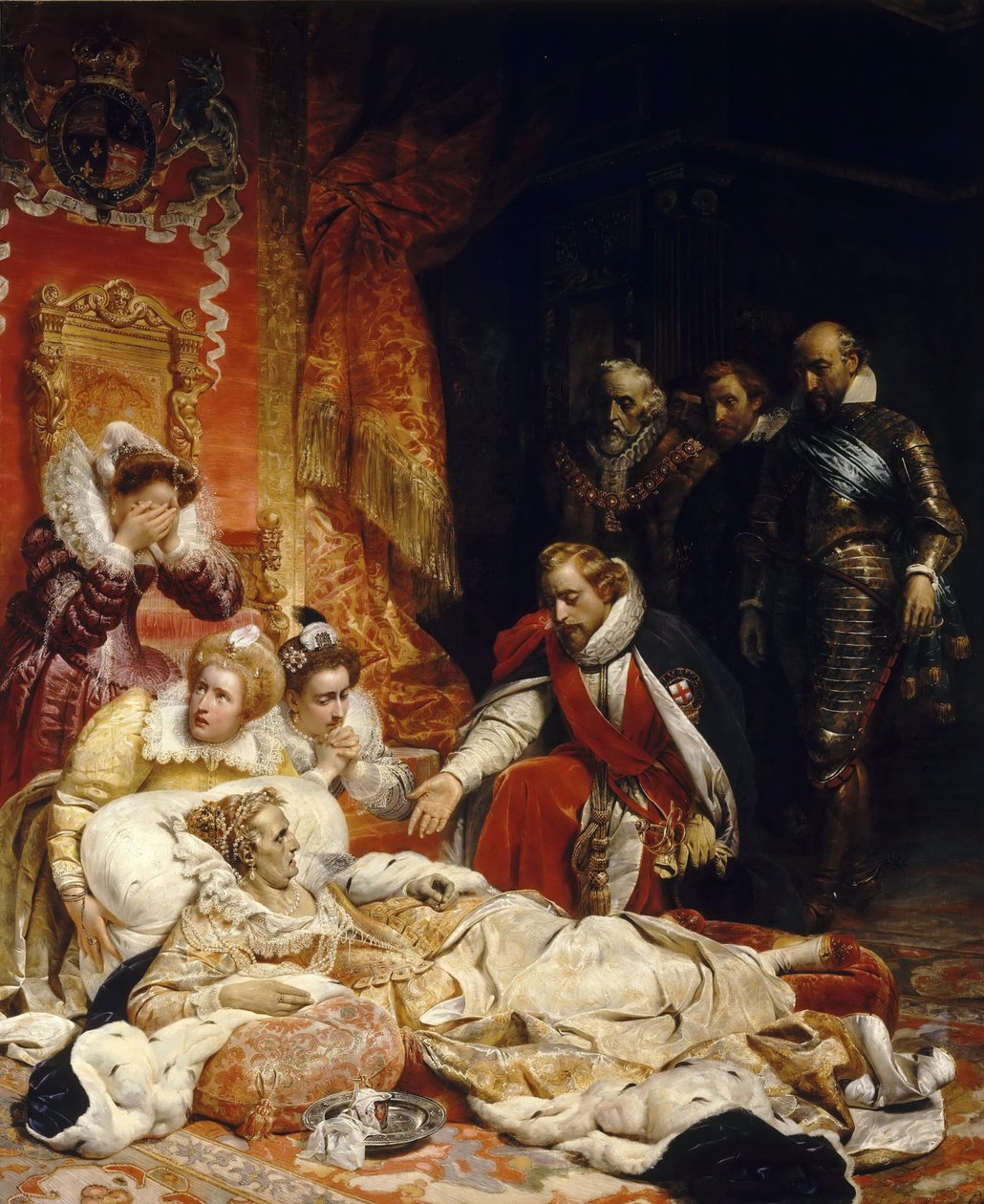 Elizabeth I, dronning af Englands død af Paul Delaroche