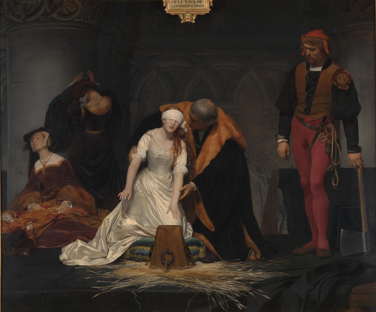 Henrettelsen af Lady Jane Grey, 1833 af Paul Delaroche