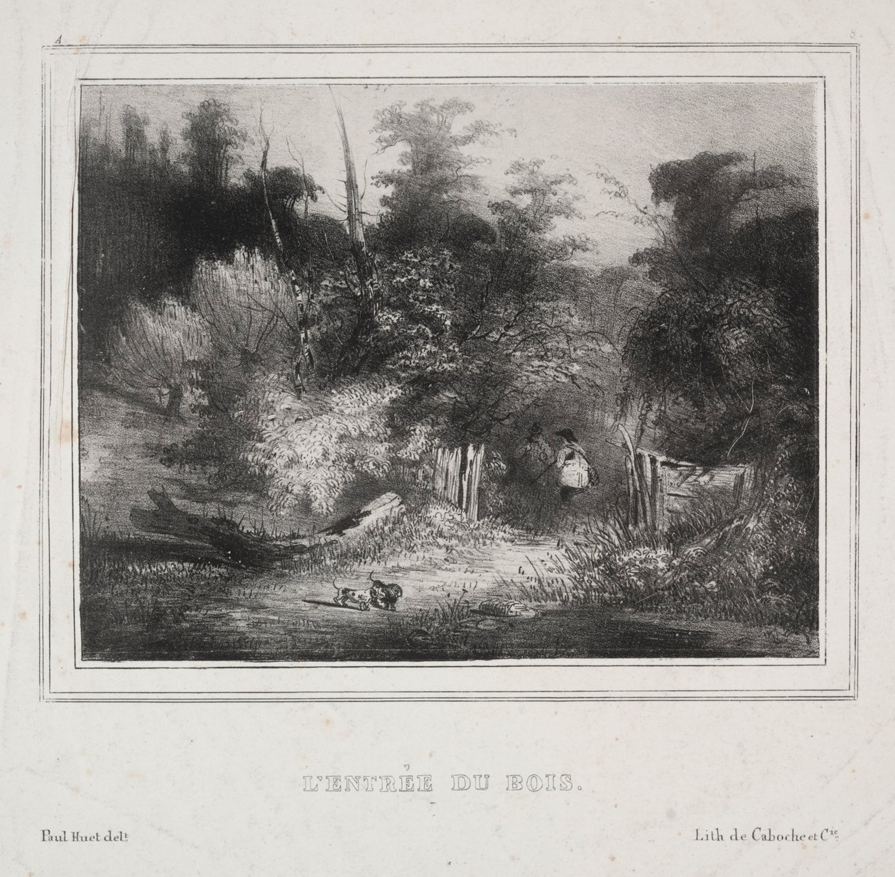 Landskaber: En skovs indgang, 1829. af Paul Huet