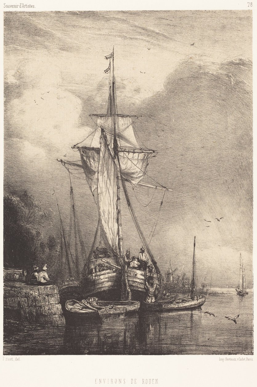 I nærheden af Rouen (omegnen af Rouen) af Paul Huet