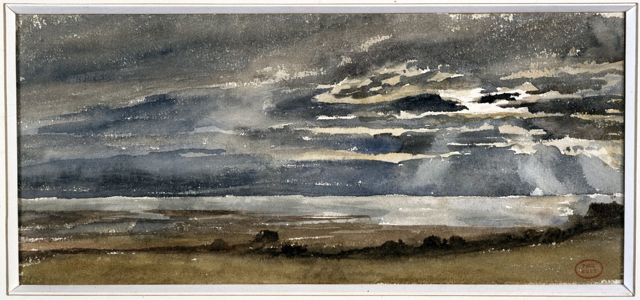 Nedgående sol af Paul Huet