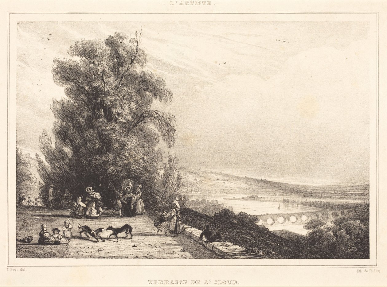 Terrasse ved Saint-Cloud af Paul Huet