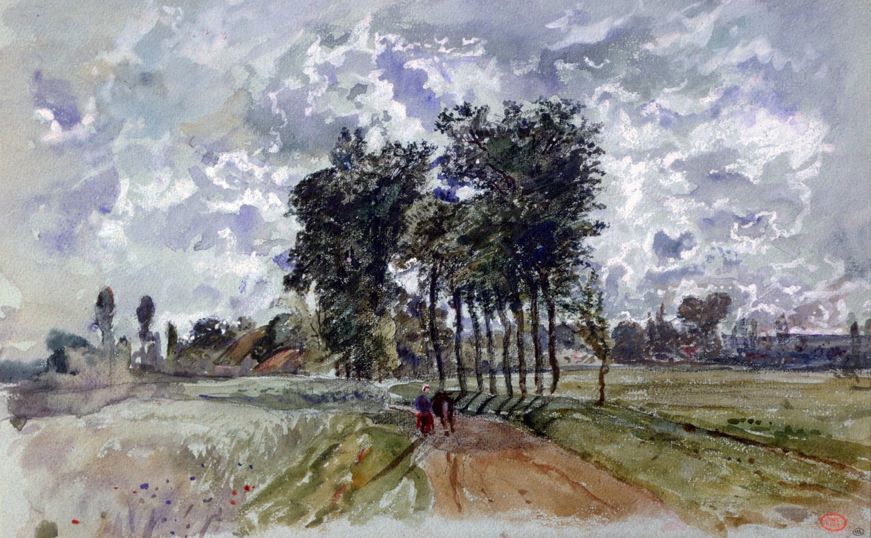 Vejen til Crécy, 1857 af Paul Huet