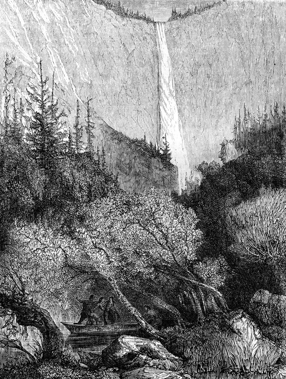 Vandfald, Yosemite National Park, Californien, 1800-tallet. af Paul Huet