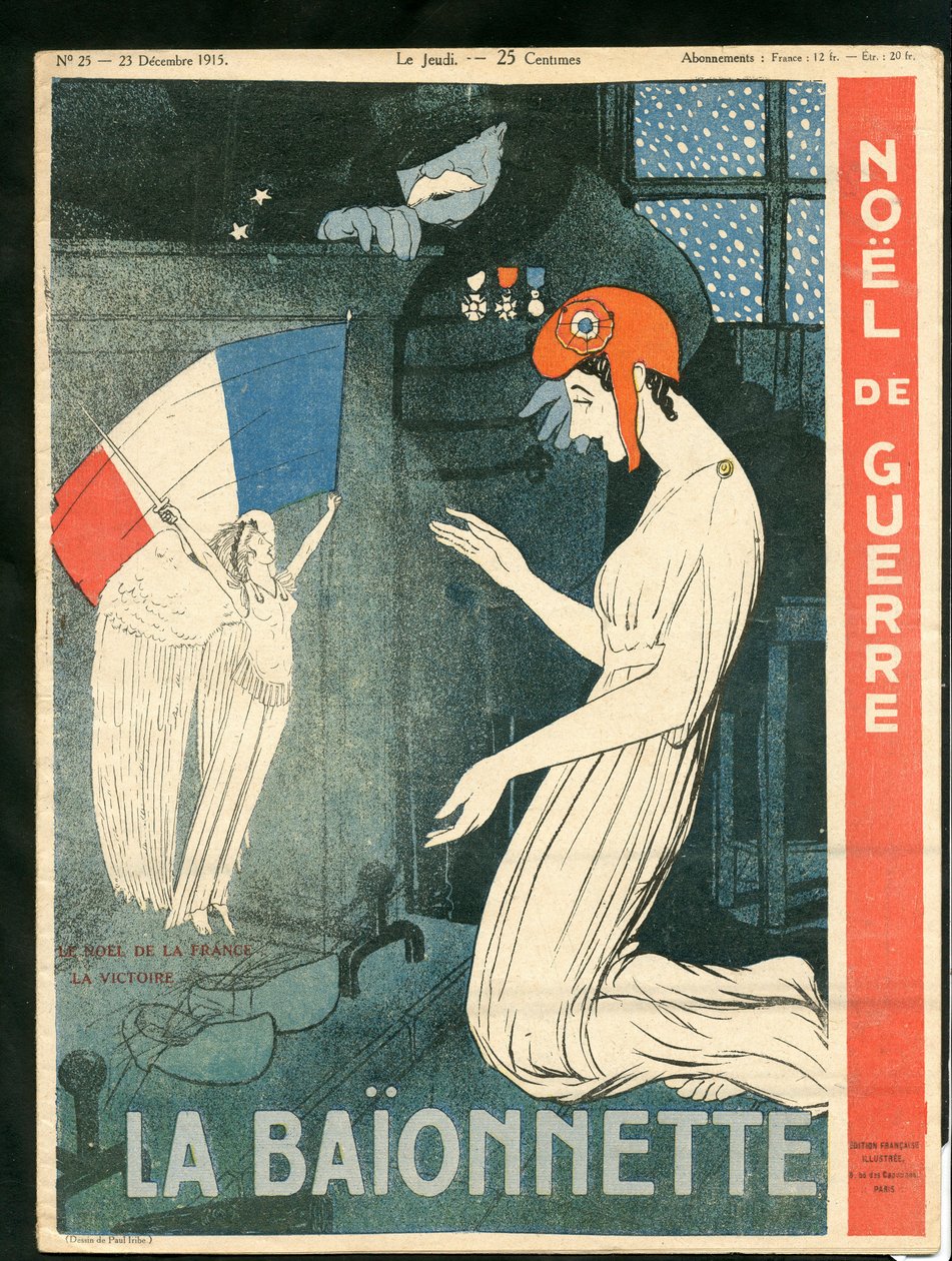 Cover af ""La Baionnette"", satirisk i farver af Paul Iribe