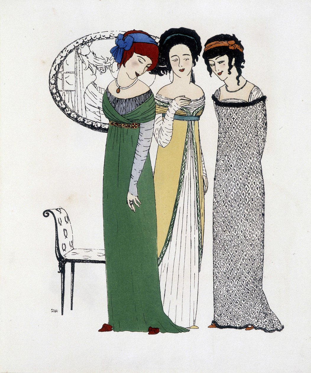 Skabelsen af ​​Paul Poiret fra ""Les Dresses de Paul Poiret"", tegning af Paul Iribe. 1908 af Paul Iribe
