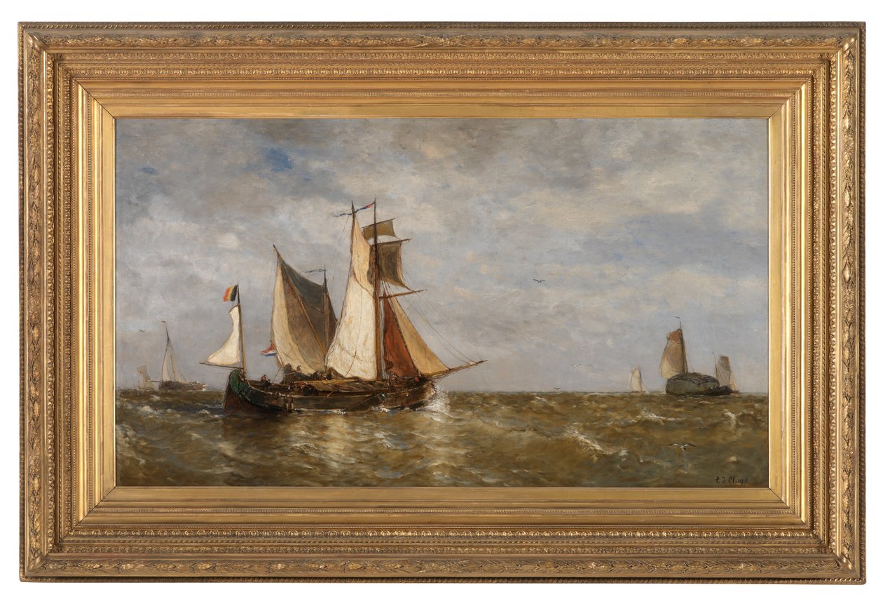 Scheldemunden (olie på lærred) af Paul Jean Clays
