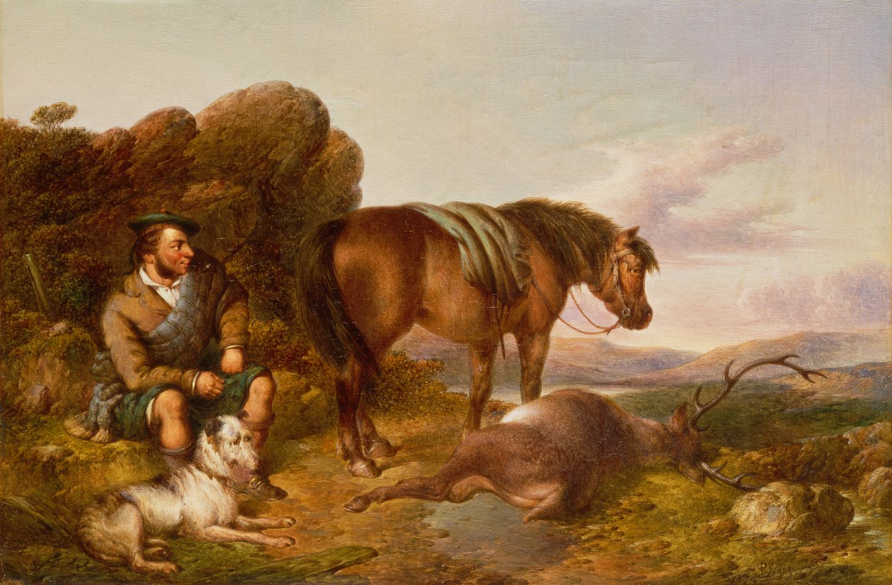 In the Highlands (olie på lærred) af Paul Jones