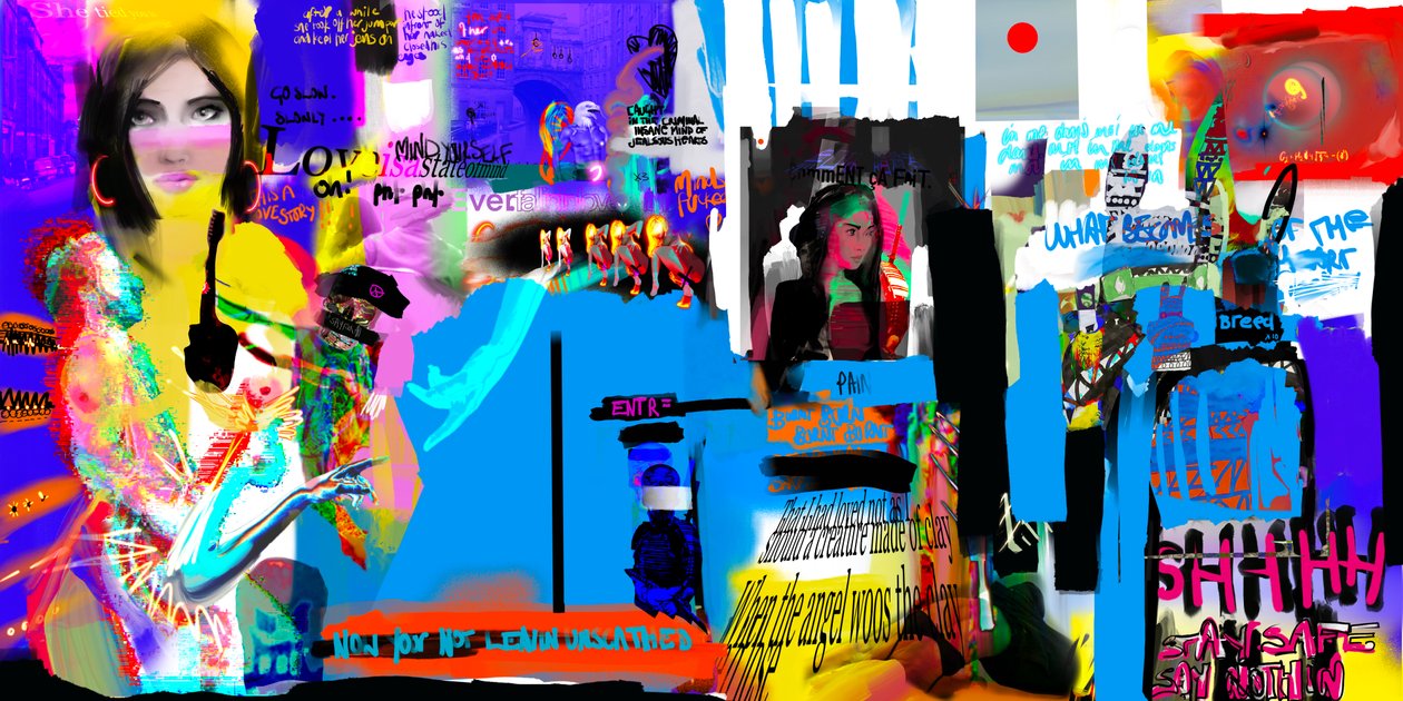 Pounding, Pounding, 2024 (digital kunst) af Paul Kempton