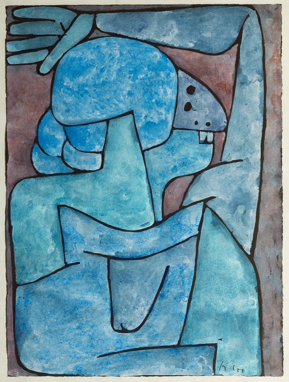 En kvindelig landstryger (gouache) af Paul Klee