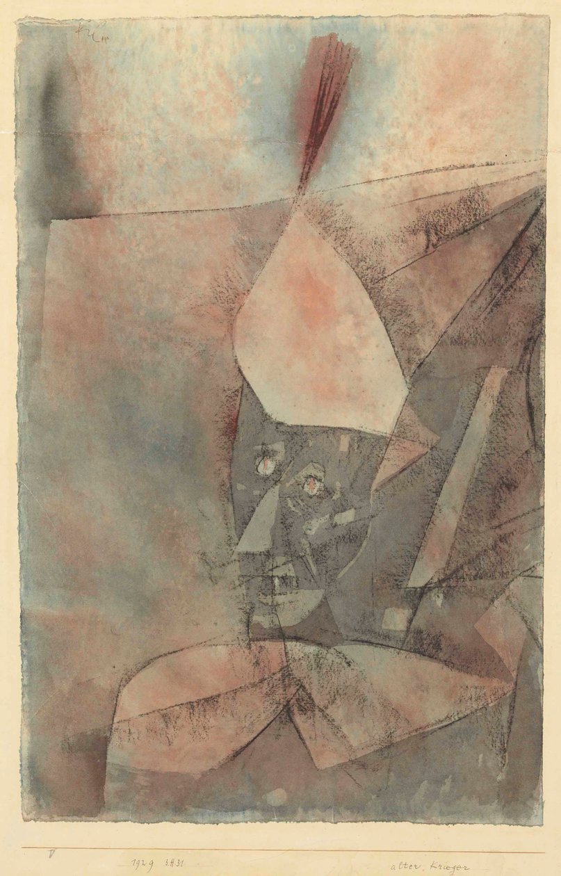 Alter Krieger gammel kriger, 1929. af Paul Klee