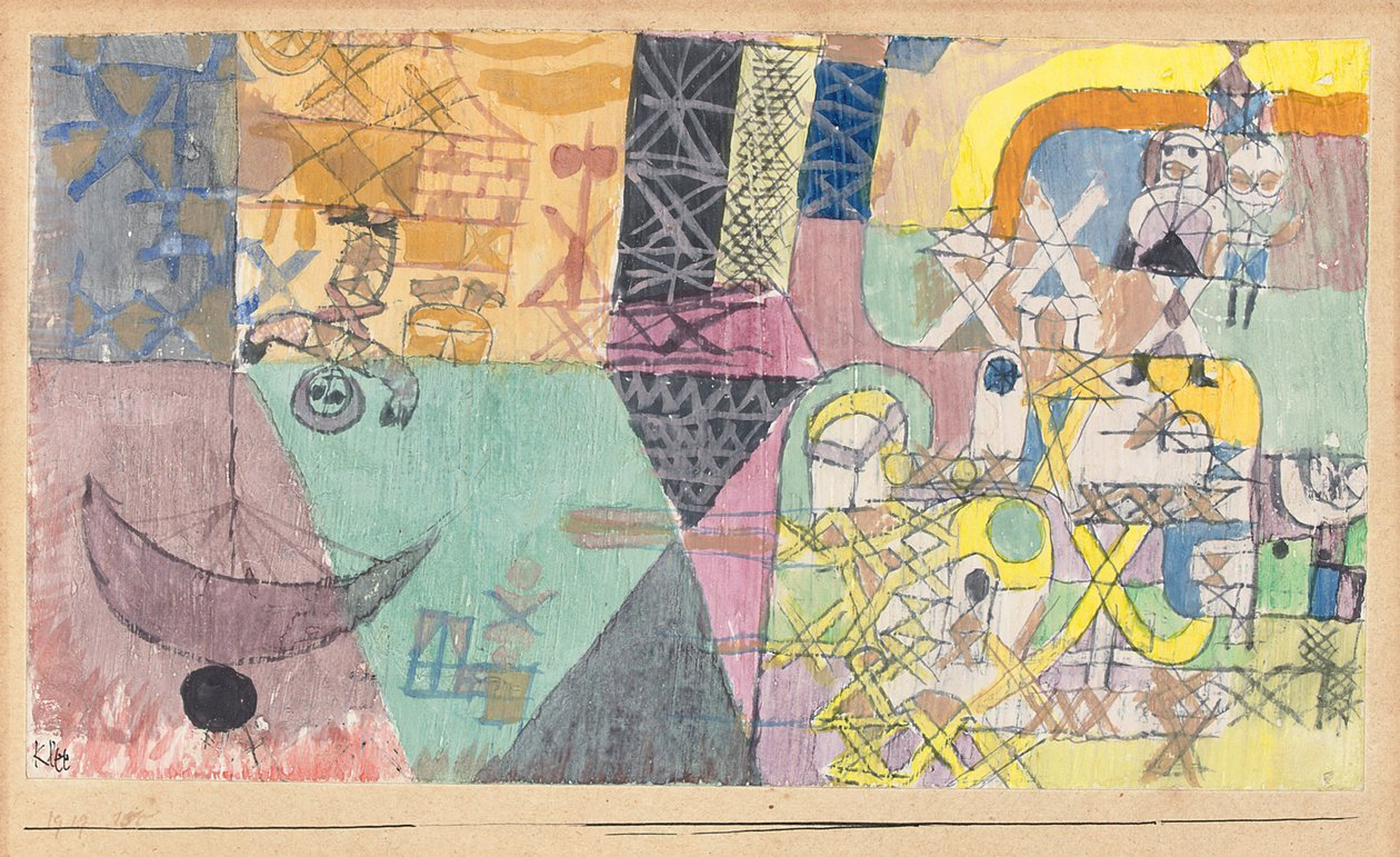 asiatiske entertainere; asiatiske gøglere af Paul Klee