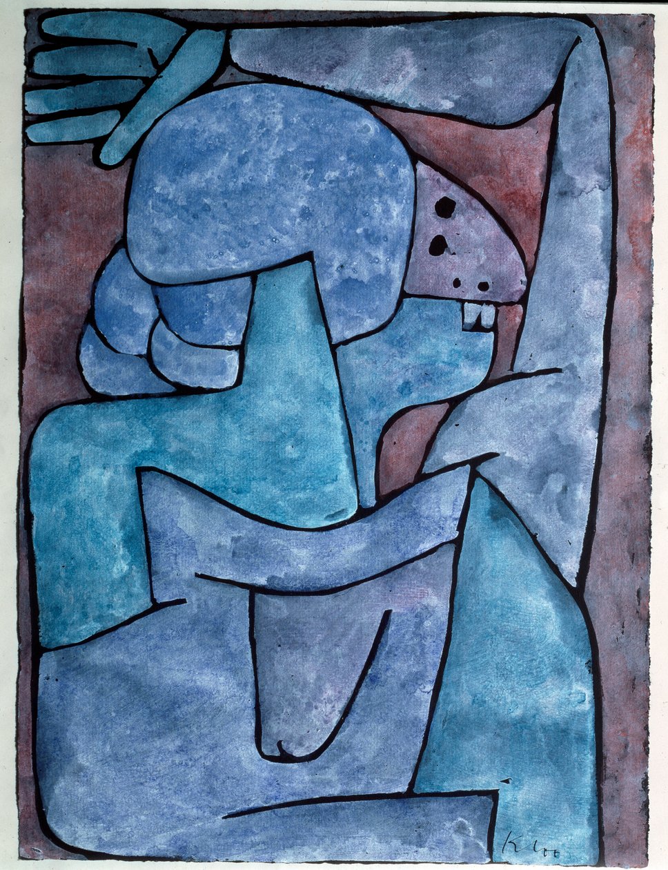 Bagtalende kvinde - Maleri af Paul Klee