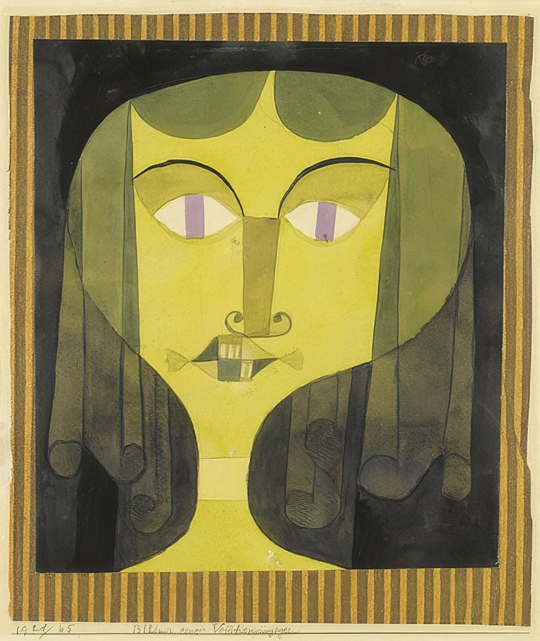 Portræt af en violet-øjet kvinde. 1921/65 af Paul Klee
