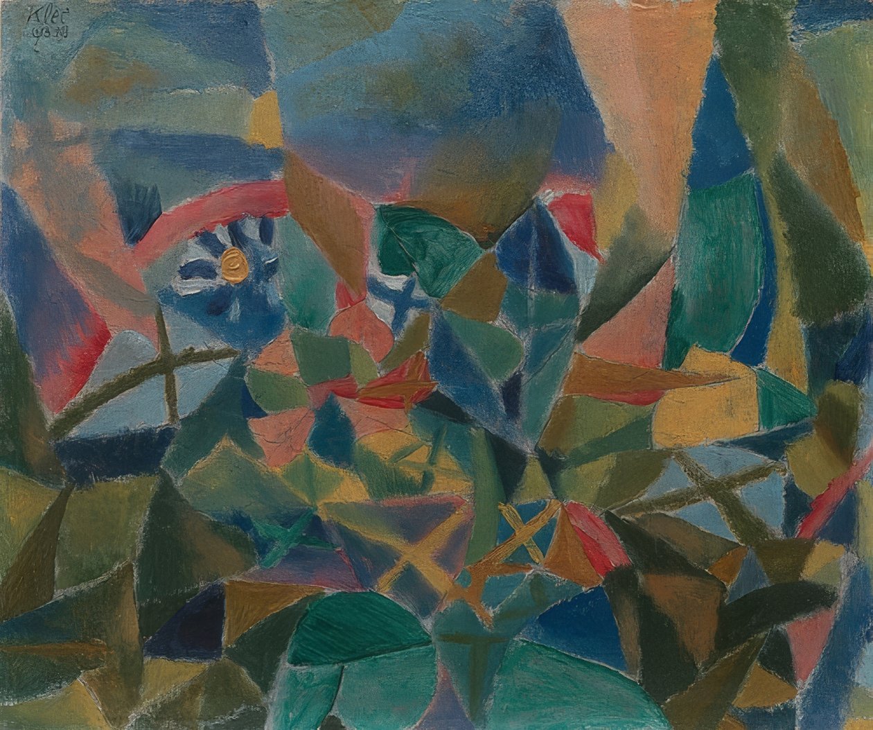 Blomsterseng. 1913 af Paul Klee