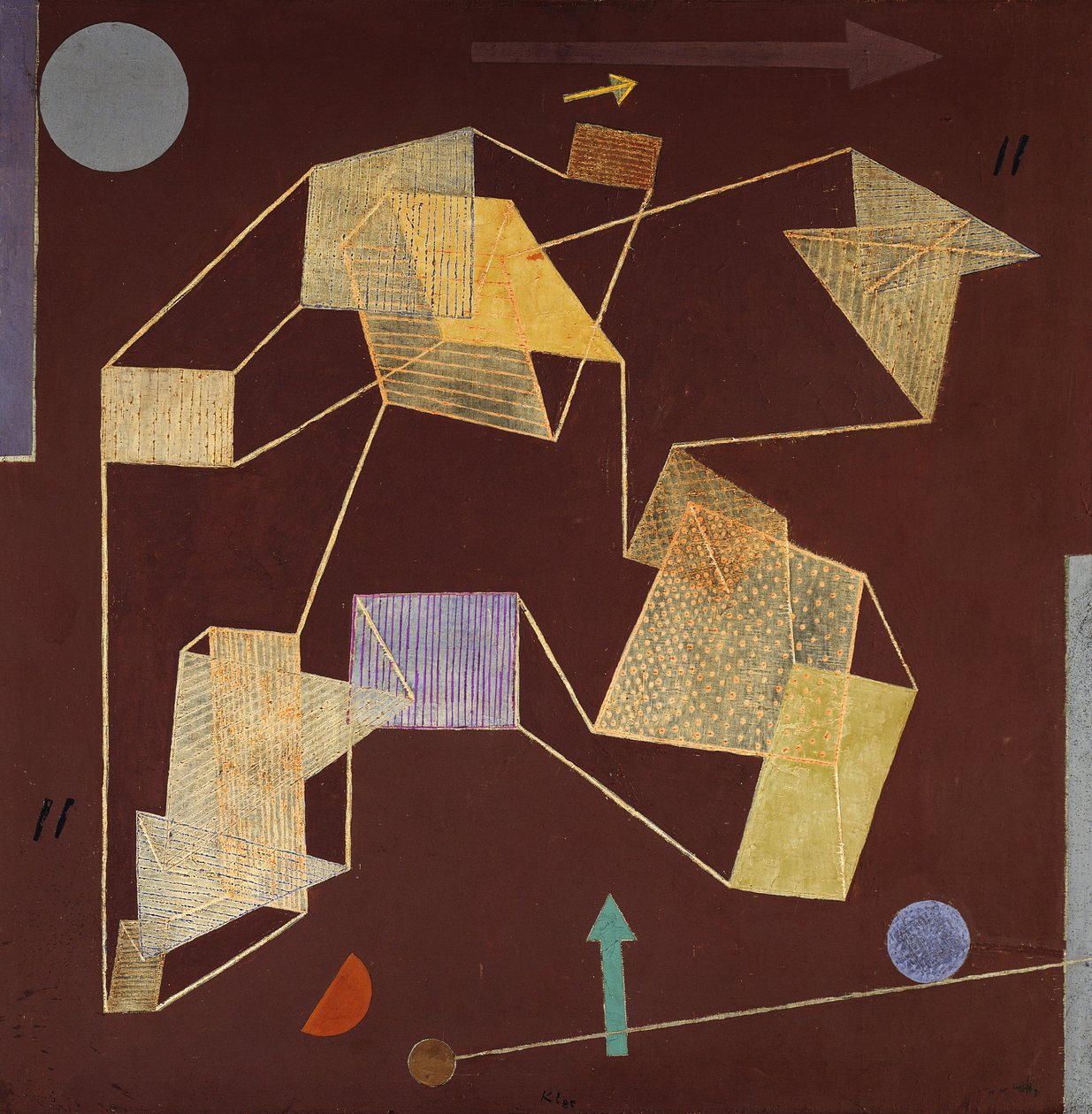 opdrift og forskydning (svævende); Løft og sti (svæveflyvning) af Paul Klee