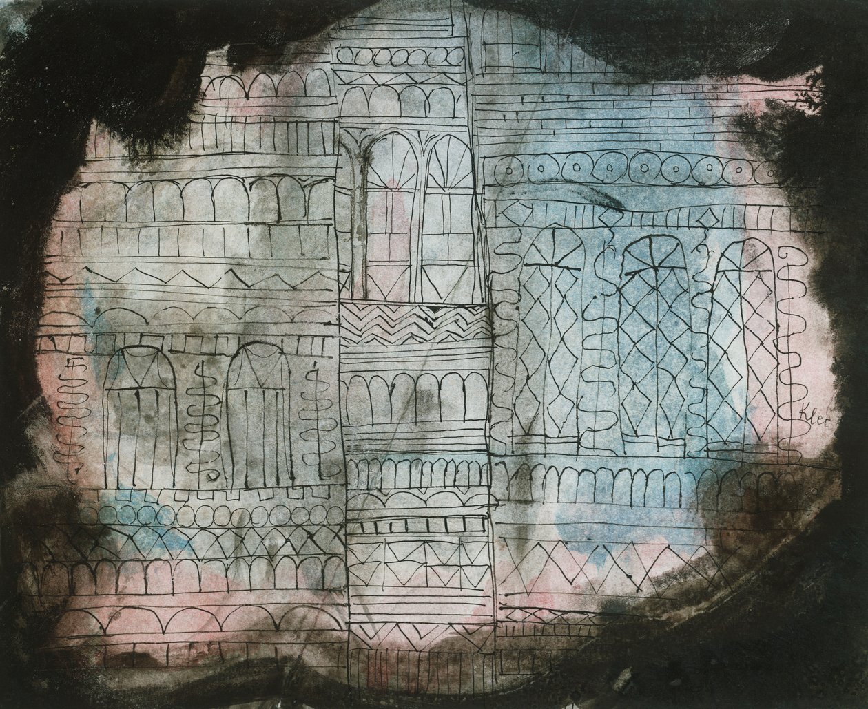 brændende slot af Paul Klee
