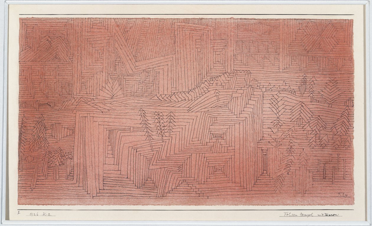 Klippetempler med graner af Paul Klee