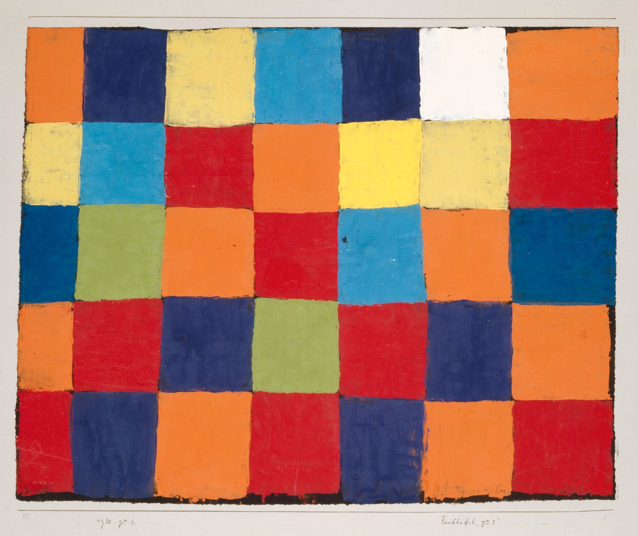 Farvebord "Qu 1" af Paul Klee