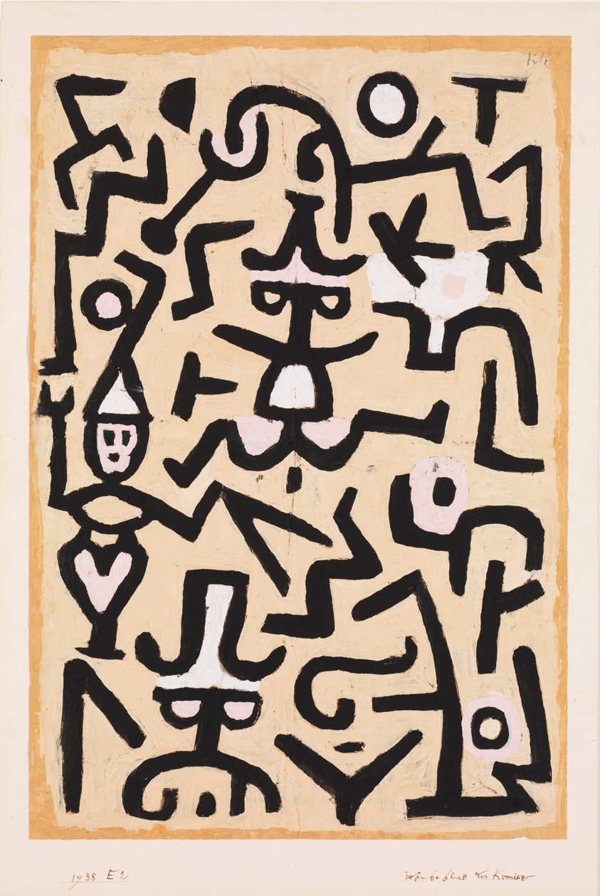 Komikernes håndseddel af Paul Klee