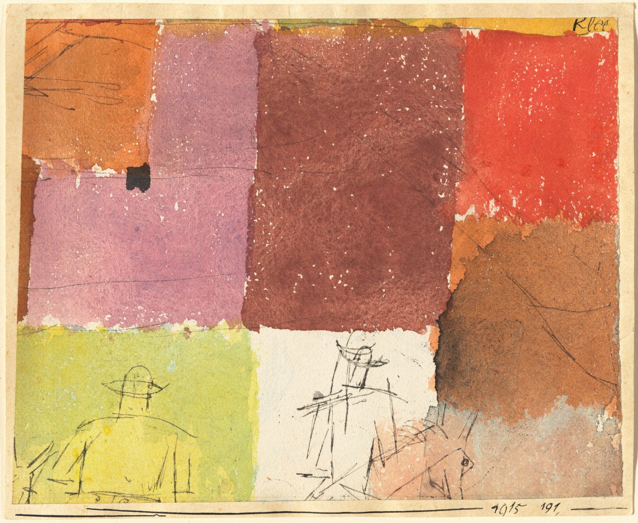 Sammensætning med figurer af Paul Klee