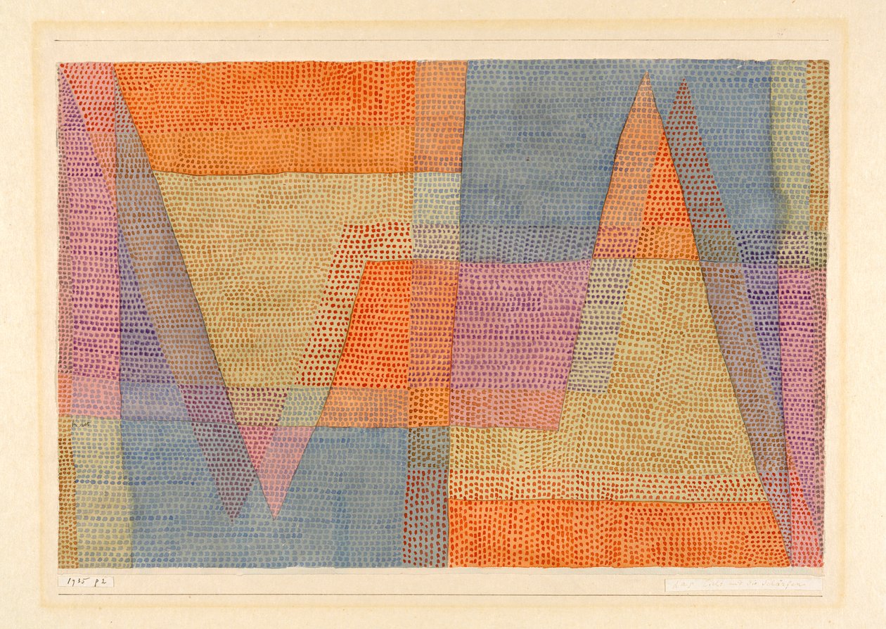 Das Licht und die Schärfen La lumière et les arêtes, 1935. af Paul Klee