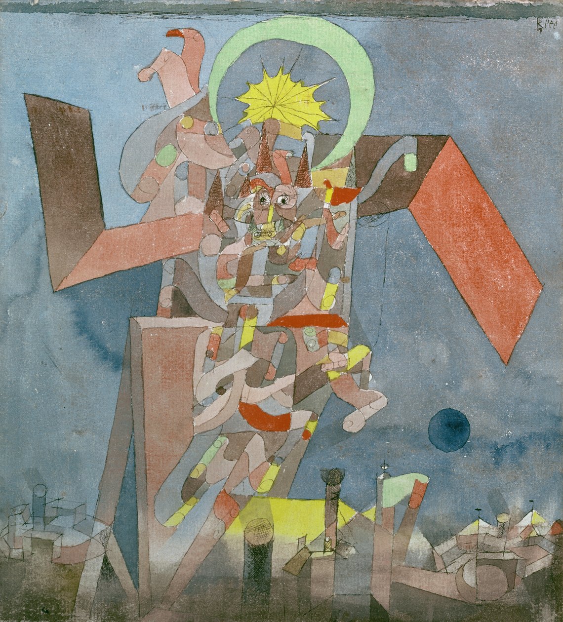 Dæmon over skibene af Paul Klee