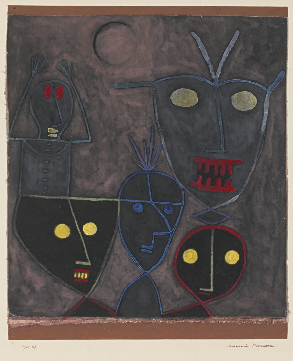 Dæmoniske dukker, 1929 af Paul Klee