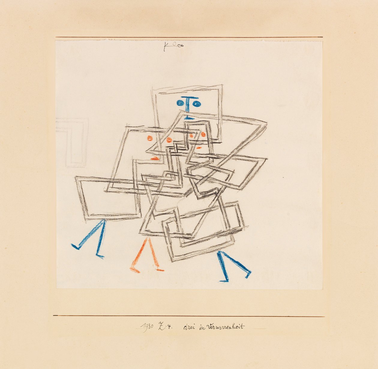 Tre i forvirring, 1930. af Paul Klee