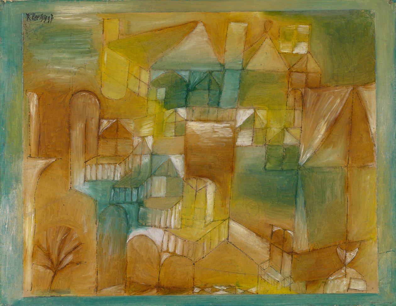 Facade brun-grøn af Paul Klee