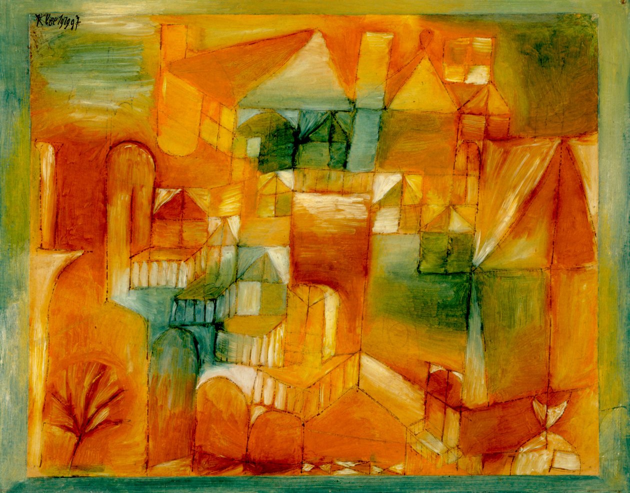 Facade brun-grøn, 1919. af Paul Klee