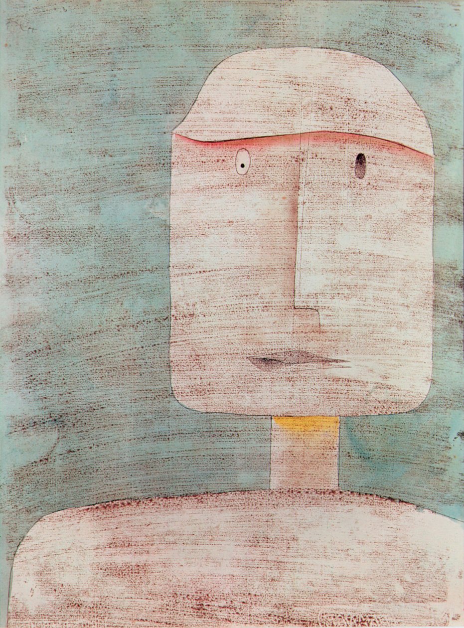 En krigers ansigt af Paul Klee