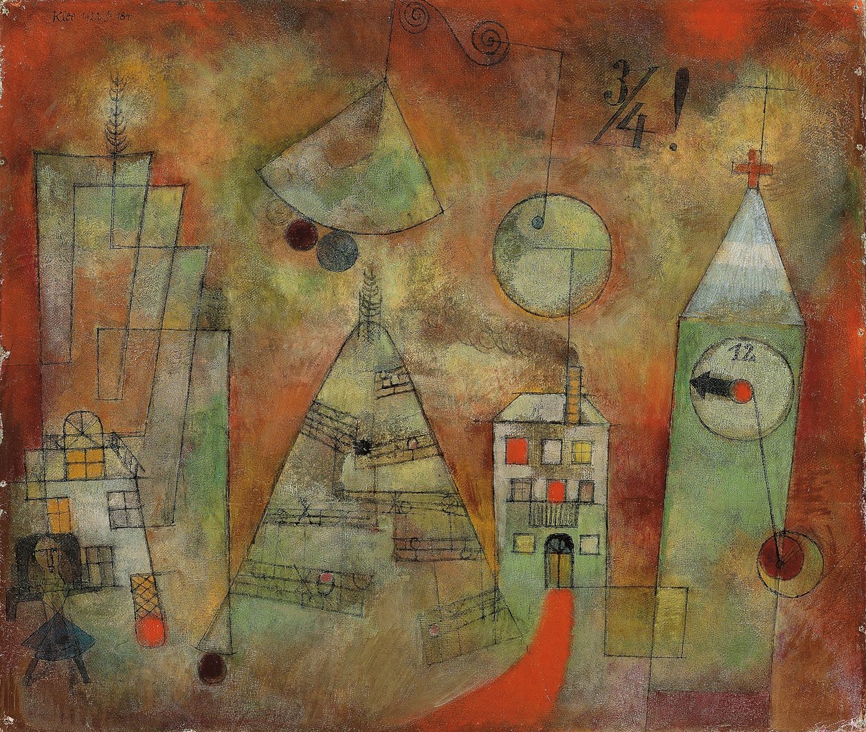 skæbnesvangre time klokken kvart i tolv; Skæbnesvangre time klokken kvart i tolv af Paul Klee