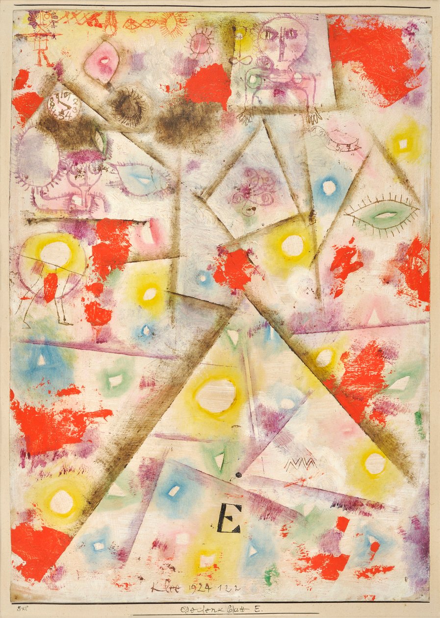 Erindringsark E af Klee, Paul (1879-1940) af Paul Klee