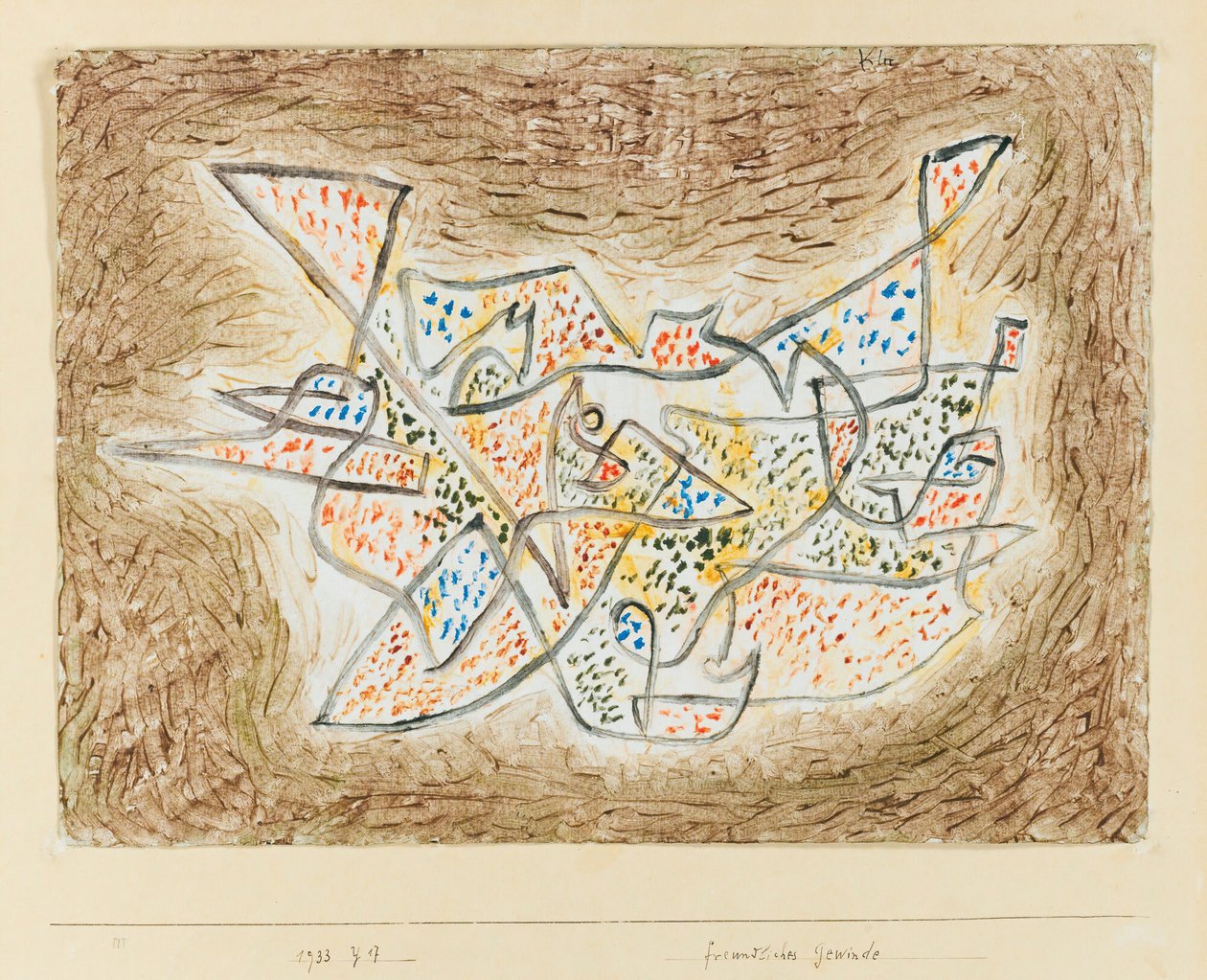 Friendly Meandering, 1933. af Paul Klee