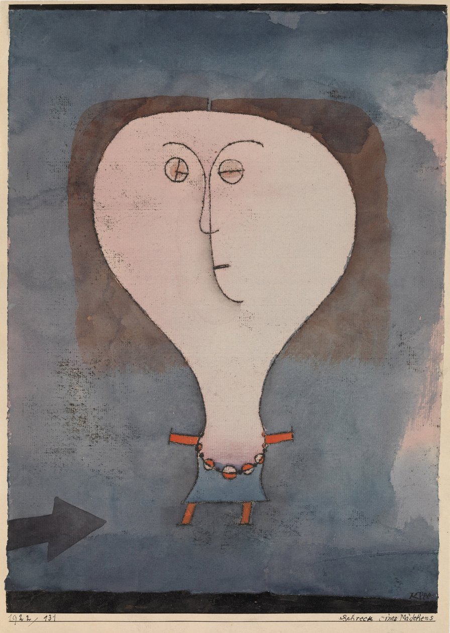 Forskrækkelse for en pige, 1922. af Paul Klee