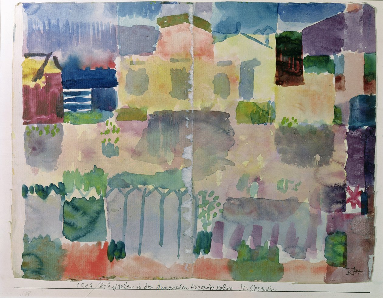 Have i Saint-Germain, det europæiske kvarter i Tunis af Paul Klee