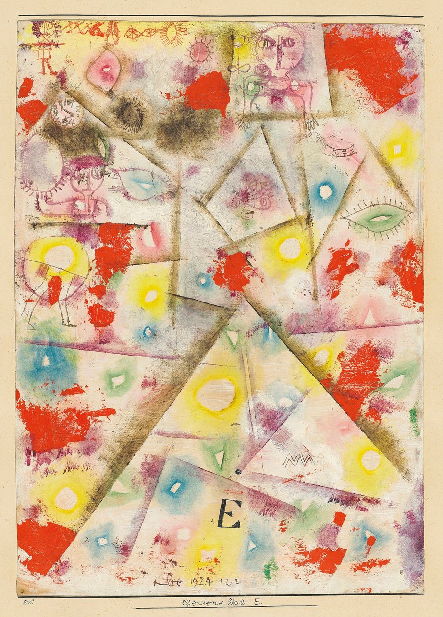 Mindeblad E, 1924. af Paul Klee