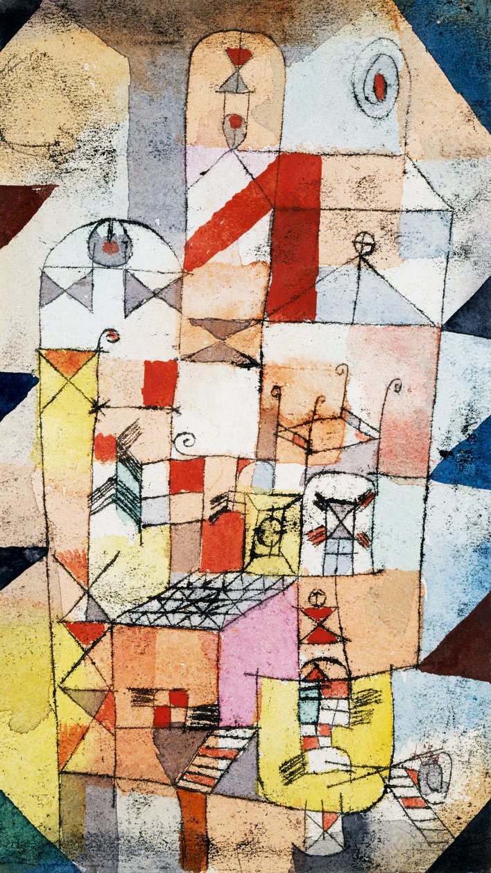 Husets interiør, ca. 1919 af Paul Klee