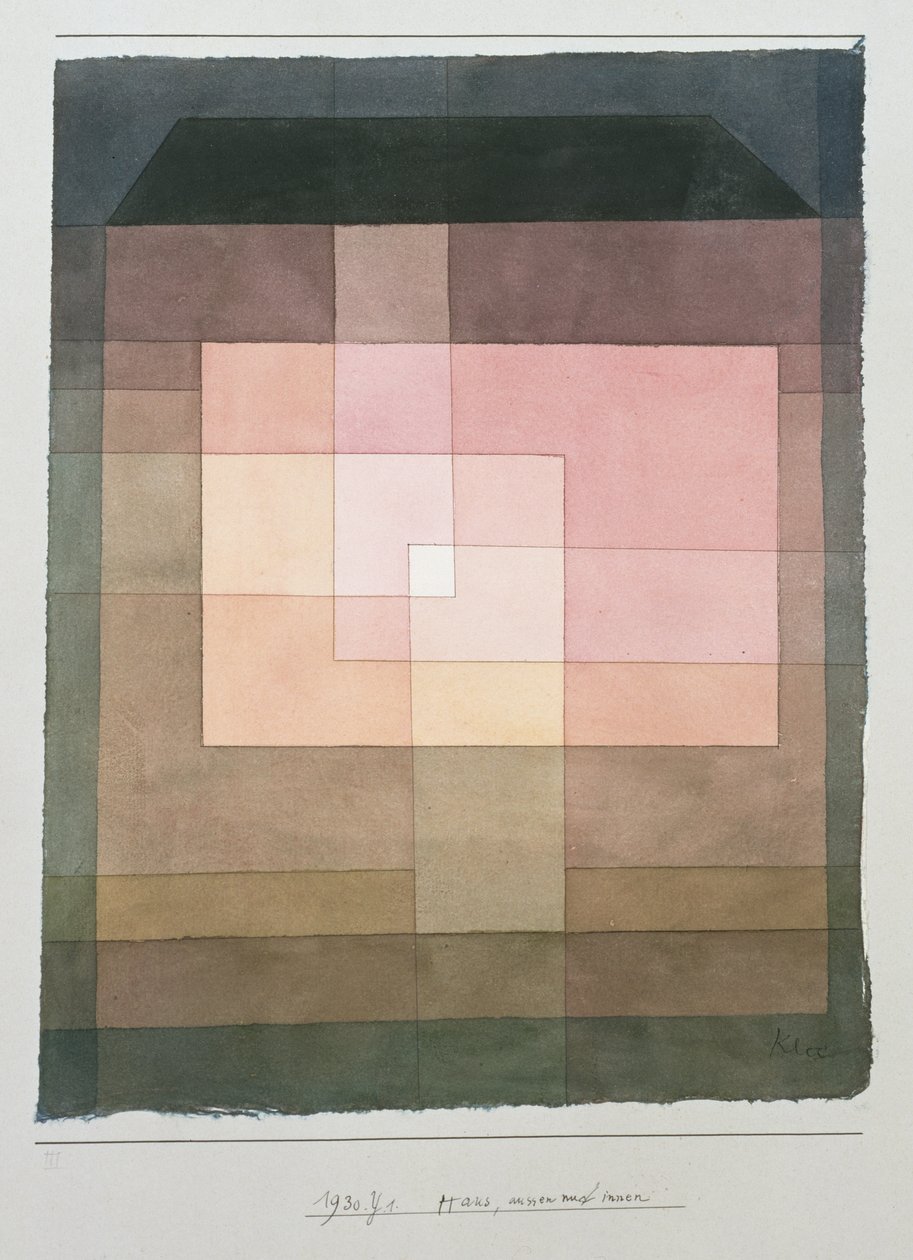 Hus, ude og inde af Paul Klee