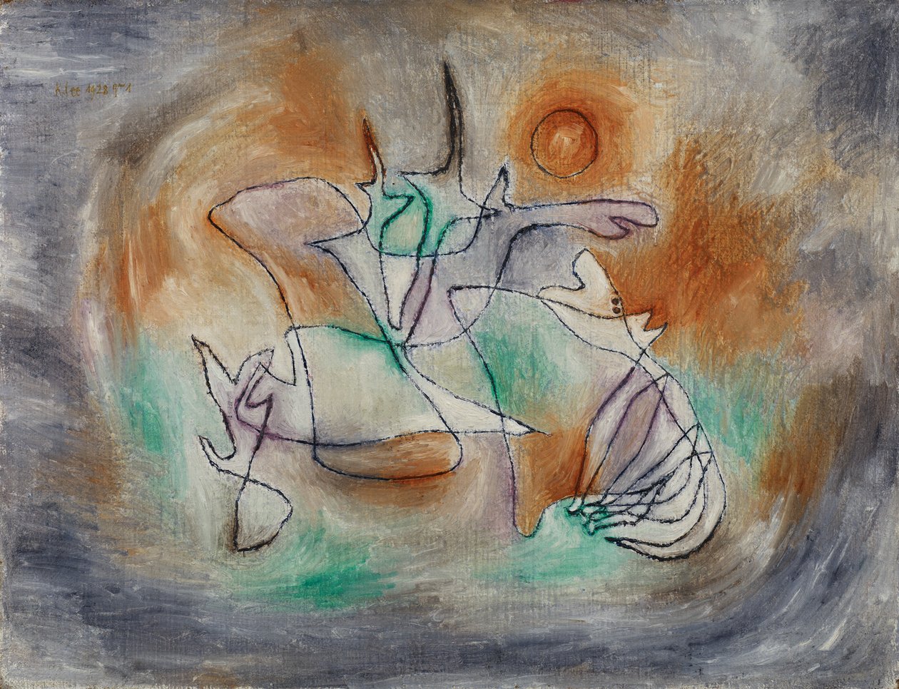 Hylende hund af Paul Klee