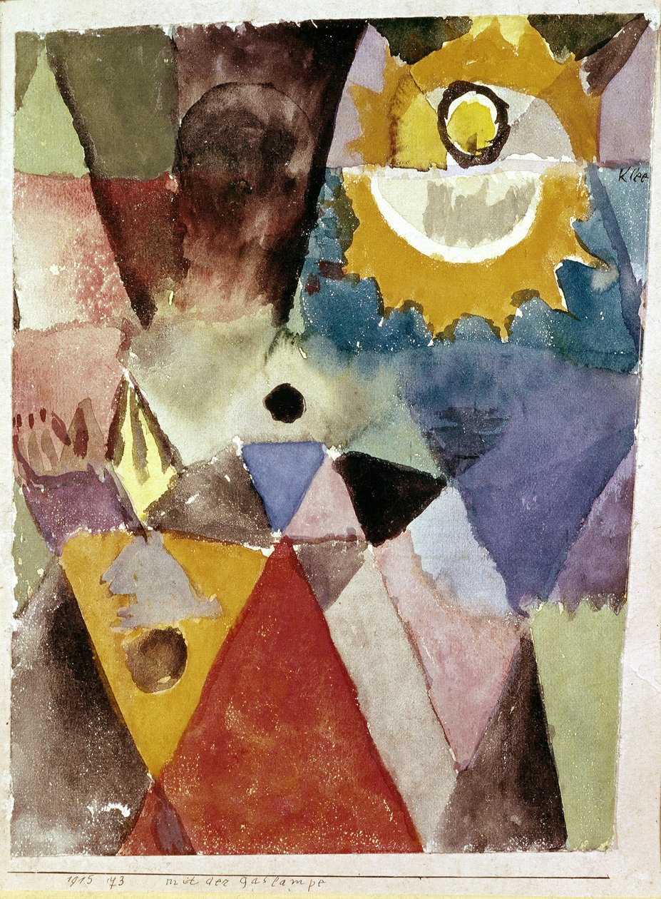 Foran gaslampen - Akvarel af Paul Klee