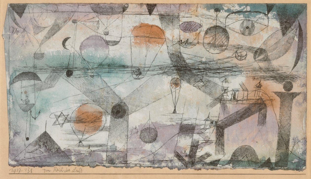In the Realm of Air, 1917. af Paul Klee