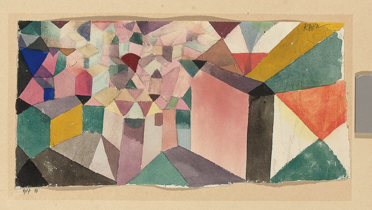 Indsigt i en by; indsigt i en by af Paul Klee