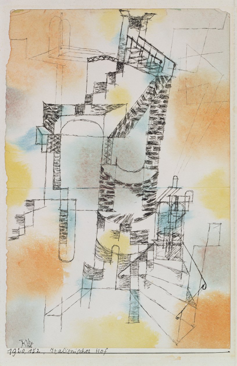 italiensk gårdhave af Paul Klee